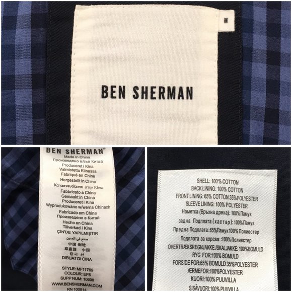 Ben Sherman Mens Blazer Sport Coat Two Button Jacket Cotton Size 38R Casual Suit - Picture 8 of 13